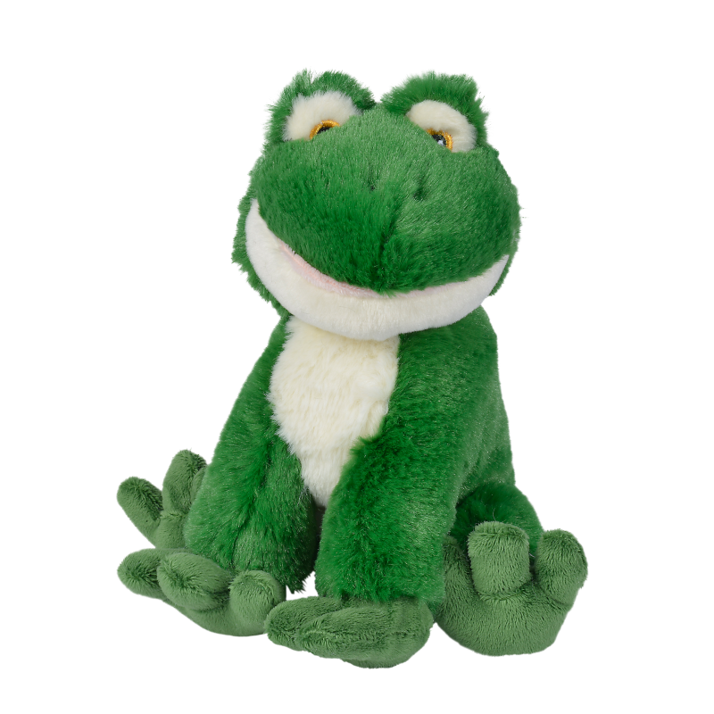  - plush green frog 100 % recycled 20 cm 